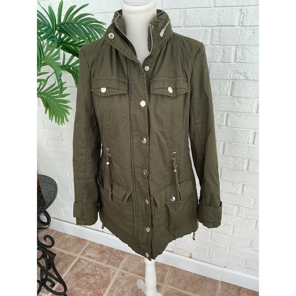 New York & Company Utility Jacket Womens Small Green Excellent Field Anorak